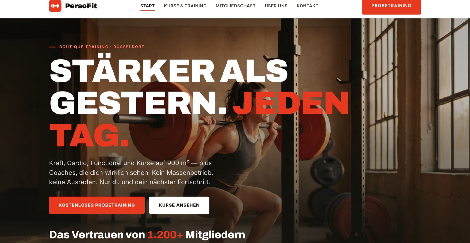 Fitnessstudio Website - Fitness & Gesundheit