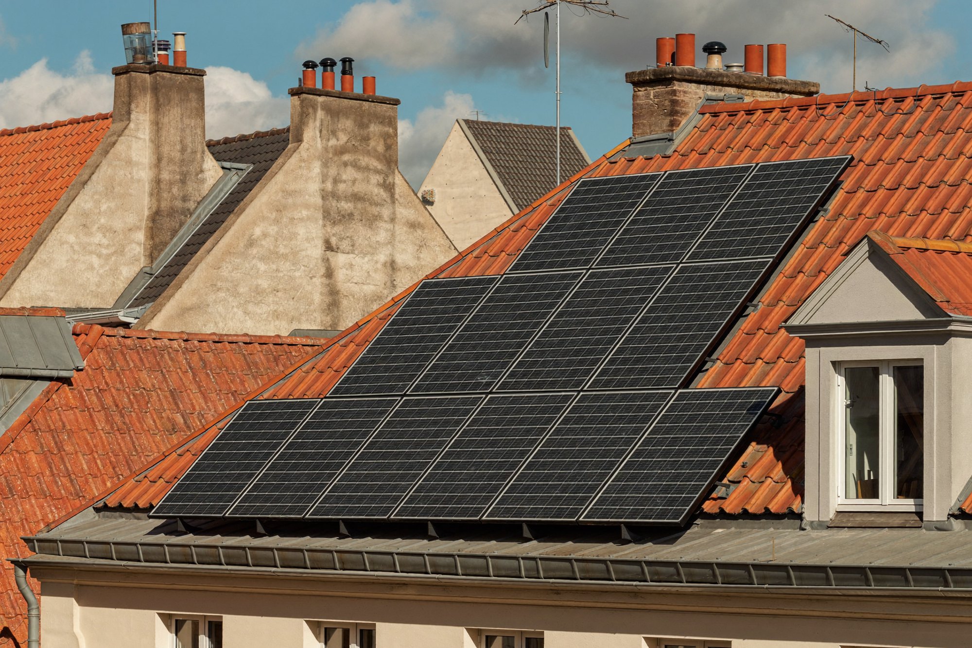 Photovoltaikmodule auf einem Dach