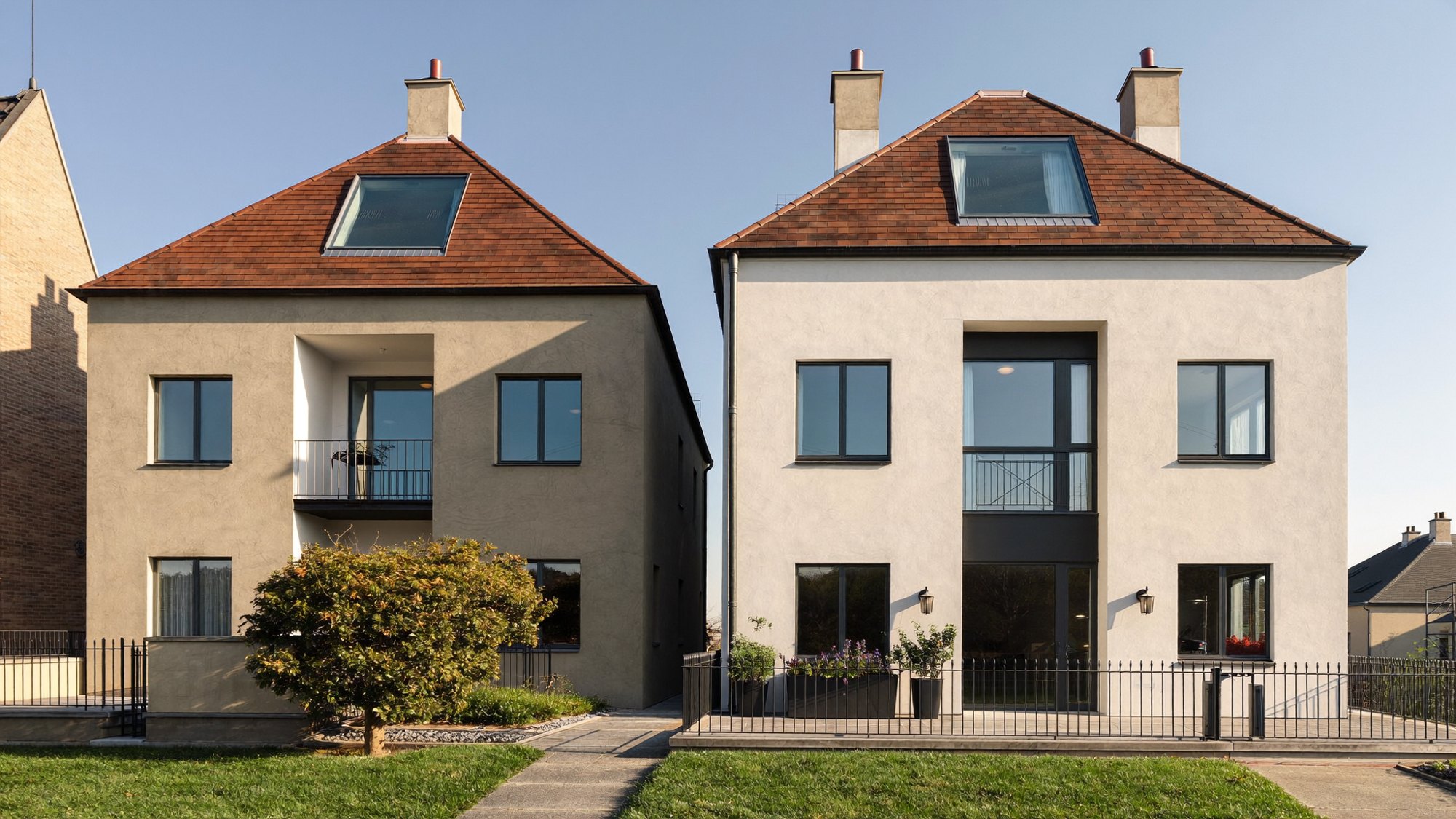 Neu eingedecktes Wohnhaus